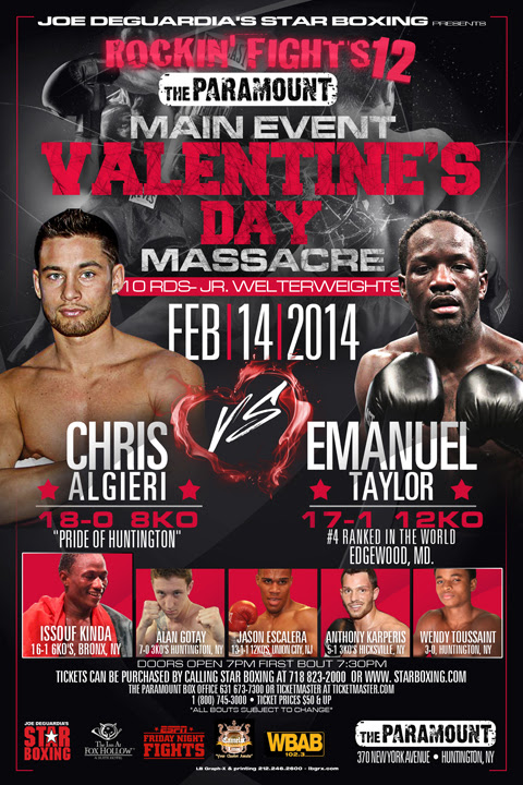Chris Algieri vs. Emmanuel Taylor feb 14